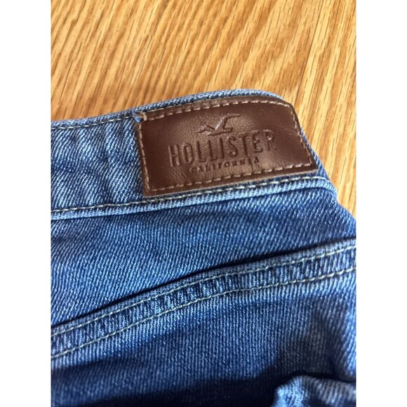 Hollister Curvy High-Rise Mom Jeans Distressed Dark Wash W24 L27 Denim - Picture 9 of 10